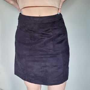 Black velvet skirt
